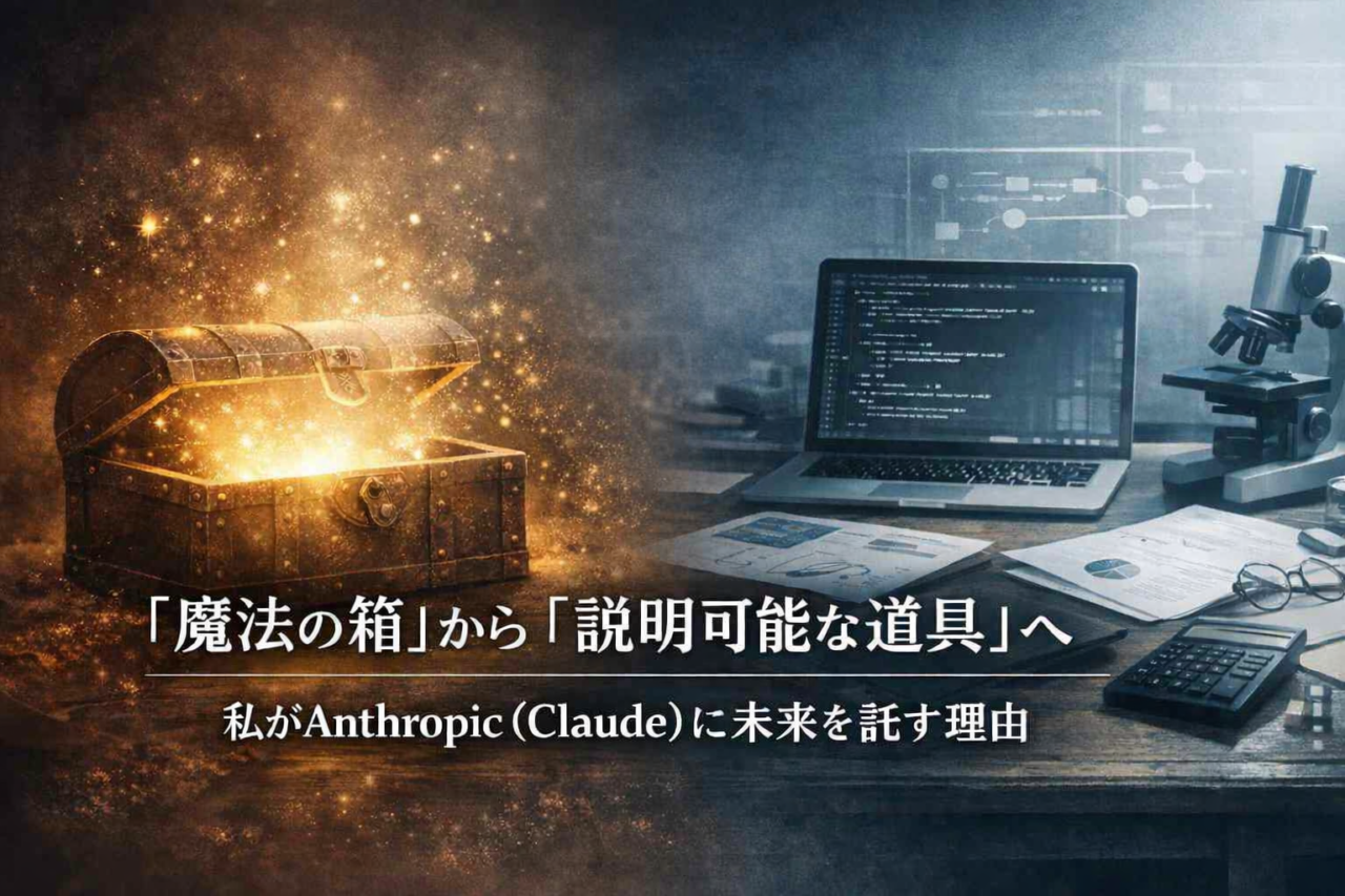 「魔法の箱」から「説明可能な道具」へ：私がAnthropic（Claude）に未来を託す理由