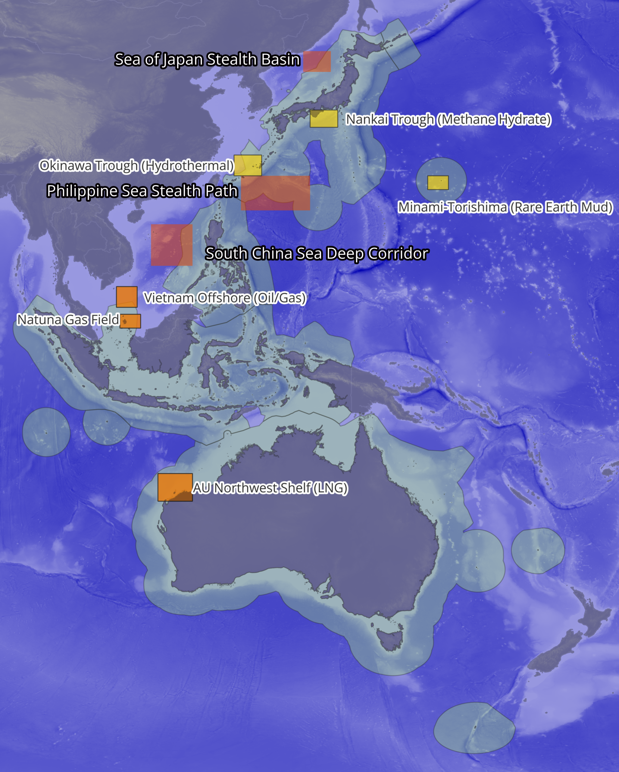 潜水艦の隠れ家と資源開発エリア — 深海4000mの地政学